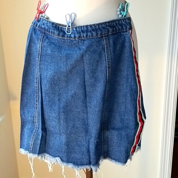 Signature 8💜 Distressed Button Front Denim Skirt, cover pencil style new - Picture 6 of 8